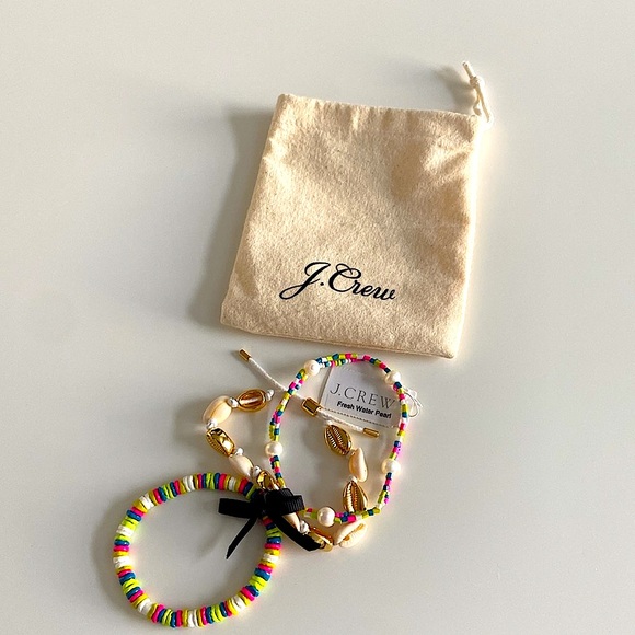 NWT J Crew 3-piece Oceanside Pearl Bracelet Set - Picture 3 of 8